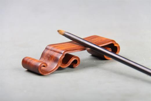 卷云纹°墨床笔架笔搁 紫光檀&黄杨木&非洲酸枝 商品图3