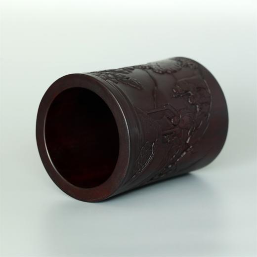 访友图°黑檀小笔筒 商品图4