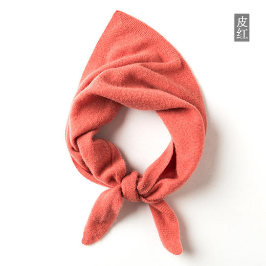 羊毛保暖围巾百搭外搭披肩简洁纯色三角巾WQ1091 商品图4