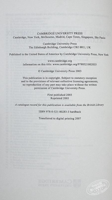 【中商原版】霍奇理论与复代数几何 2本套装 英文原版 Hodge Theory and Complex Algebraic Geometry Claire Voisin 商品图3
