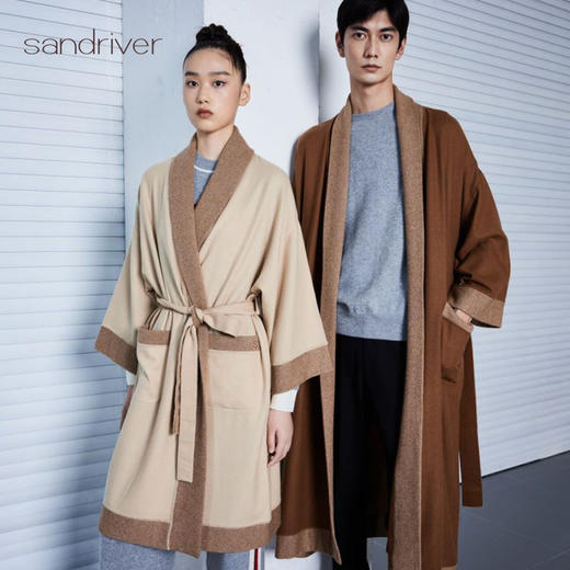 青果领落肩袖睡袍  SJN18W305A 商品图1