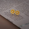 古法黄金点钻系列 足金钻石小耳钉 商品缩略图0