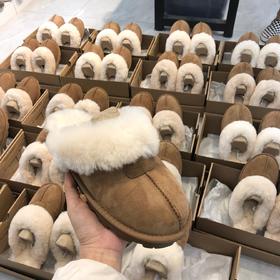 桑坡U羊皮毛一体毛毛拖鞋冬G女外穿居家新款棉拖鞋羊毛拖鞋星拖