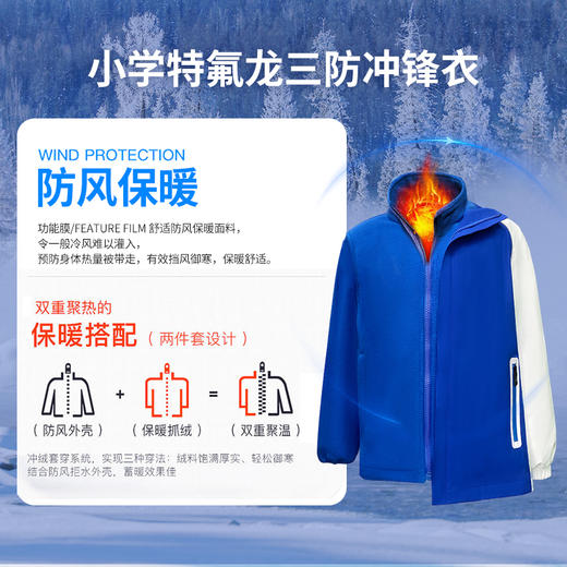 【高级版】深圳蒂泉外国语学校小学生冲锋衣 商品图3