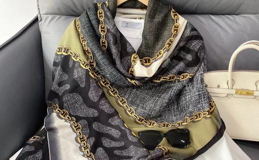 FS23款竹纤维竹棉印花围巾1809 商品图1