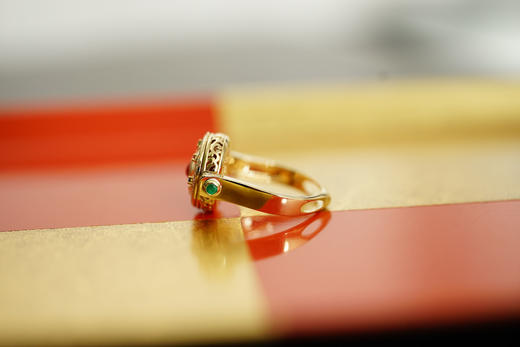 18k金镶钻摩尼宝珠戒指吊坠双用款 特价 商品图4