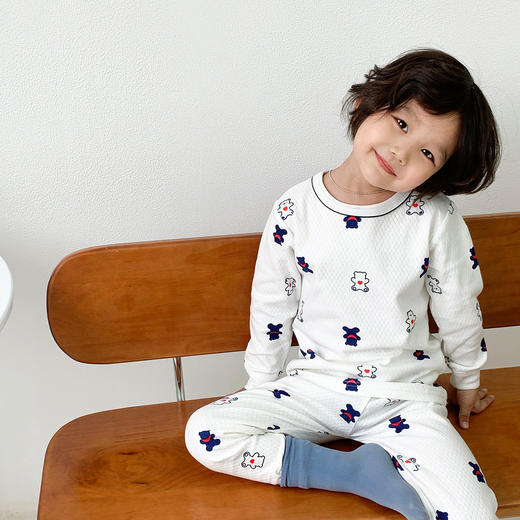 儿童纯棉秋衣秋裤宝宝睡衣春秋男童贴身内衣女童打底套装家居睡衣 商品图14