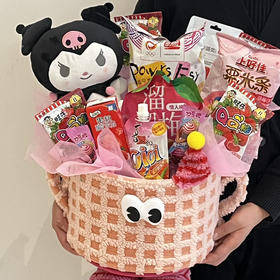 怪可爱 毛怪零食抱抱桶（装饰卡片、贴纸等随机搭配）