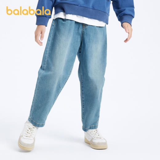 巴拉巴拉童装男童牛仔裤春季儿童裤子中大童时尚休闲裤长裤潮简约 商品图2