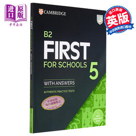 【中商原版】2023新版剑桥FCE校园版考试B2等级真题试卷5附答案音频和资源库B2 First for Schools 5 Students Book with Answ