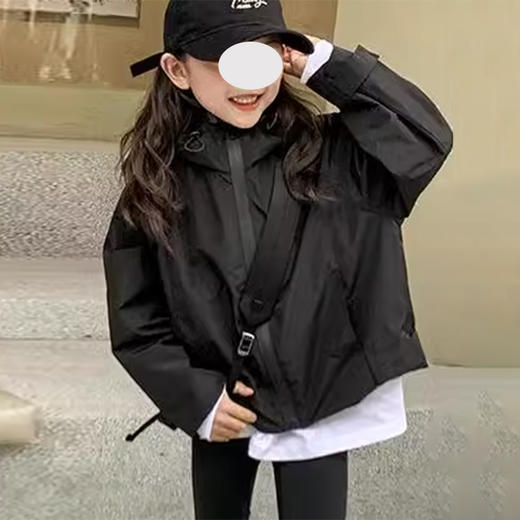 裁缝学苑TX34 新款韩版秋冬季冲锋衣纸样童装外套儿童连帽上衣打版裁剪样板图 商品图3