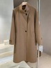 IC驼绒手工双面呢立领大衣 简约立领一粒扣设计 精选稀有骆驼绒+骆驼毛混纺面料 绒毛细腻均匀 干净利落H版型线条流畅N0679 商品缩略图7