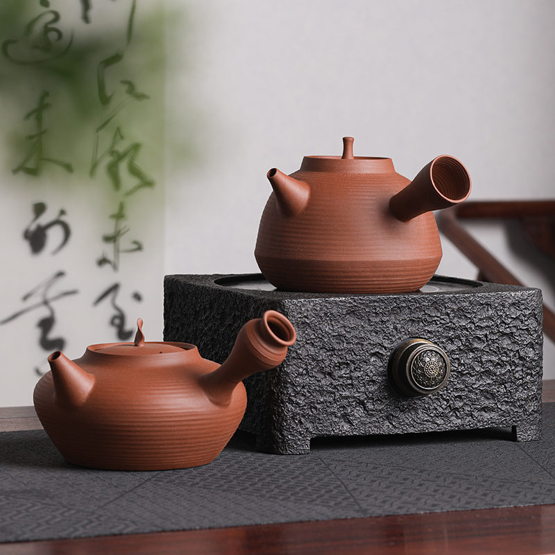 围炉煮茶之侧把茶壶