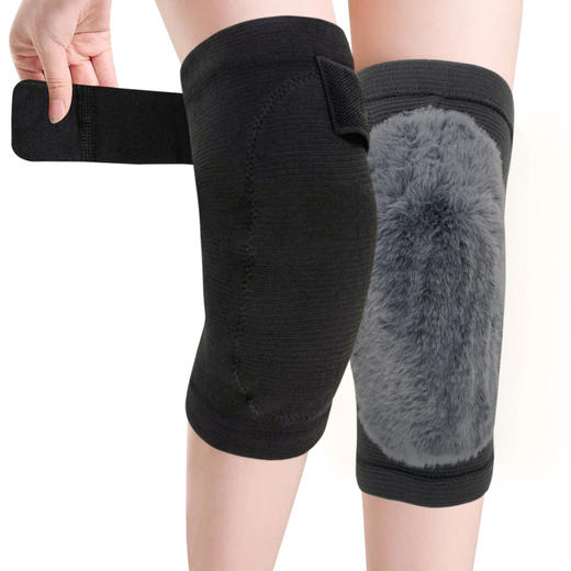 加厚仿兔毛绒保暖针织护膝｜超强蓄热、即刻保暖 商品图3
