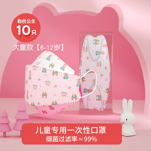 【罩你出行！畅快呼吸】儿童口罩3d立体独立包装，卡通小学生挂耳式新国标GB/T38880-2020，透气不闷 萌趣图案 久戴不闷 商品图7