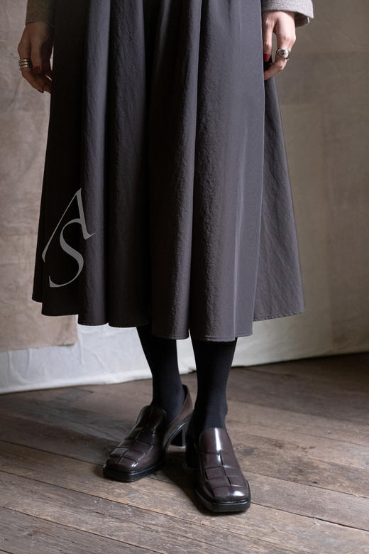 Hereu 黑色Guera梭织中跟乐福鞋 商品图5