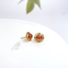 17700-S925南红玛瑙蛋面10mm耳钉 商品缩略图0