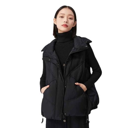 丁摩 羽绒马甲女款高端女外套羽绒服马甲女短款羽绒背心女马夹3ZF-F3030 商品图4