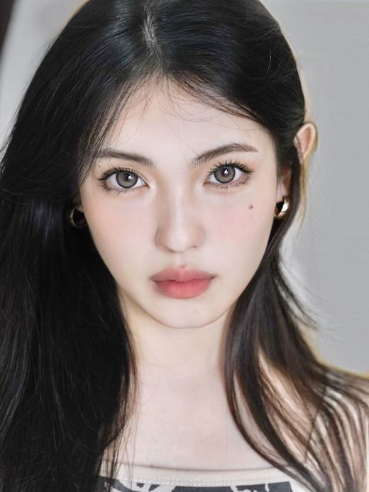 imudi 黑冰石/黑水银 14.2mm 含硅水凝胶 年抛 敏感眼慎  棕/灰 商品图2