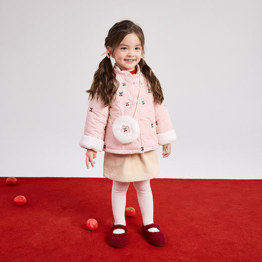 笛莎Deesha 童装女童外套2023冬季新款中大童时尚外套 商品图2
