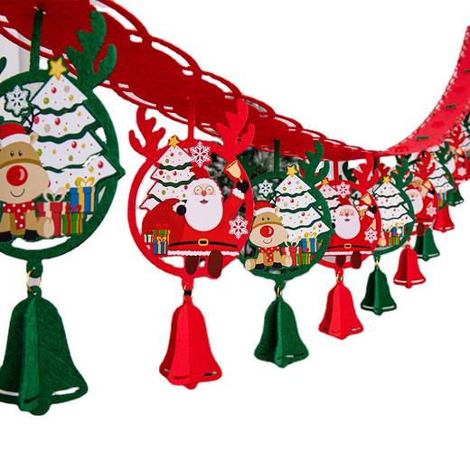 「五款可选！3米拉花」圣诞节家居装饰品拉旗挂饰幼儿园教室布置场景氛围挂件拉花彩带儿童节 商品图4