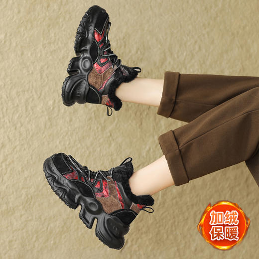 品质好货 | Safiya/索菲娅2023新款加绒潮流运动一体雪地棉靴 SF3411A701 商品图7