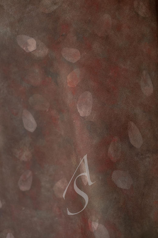 Cortana 棕红印花NOLA船领真丝上衣 商品图4