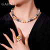 GAONAS 坠链均925银仿珍珠 时尚百搭日常多彩珍珠满串项链10140XX 商品缩略图3