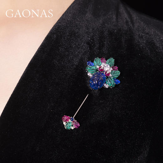 GAONAS  动物世界 水果锦囊中古胸针10238ZB 商品图2