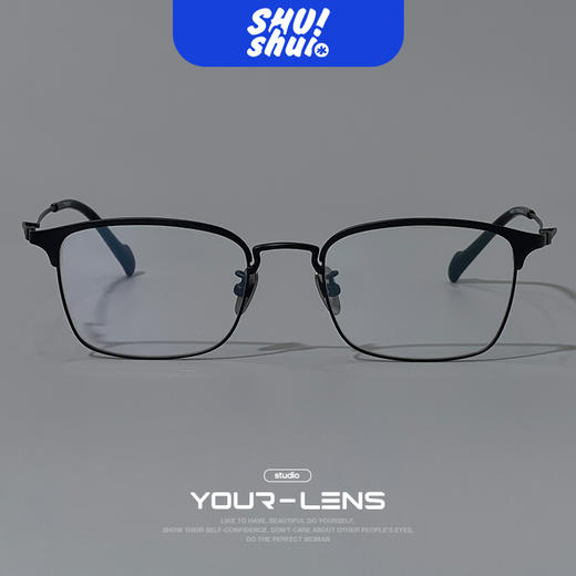 山本耀寺！纯钛拼色出口闪电造型超轻眉毛框架眼镜 男女皆可 Y0050 商品图2