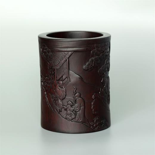 访友图°黑檀小笔筒 商品图0