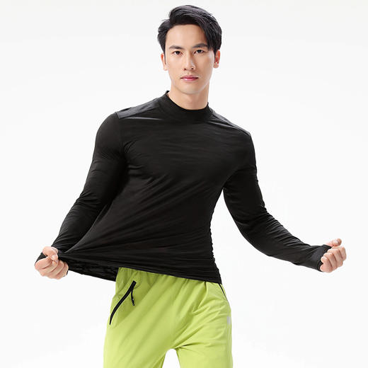 URG阳离子高领迷彩长袖上衣 Neck Partner男女款春秋季户外跑步运动保暖舒适吸湿排汗弹力透气上衣 商品图4