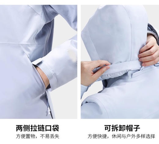 裁缝学苑AS147冲锋衣纸样女装三合一抓绒内胆外套登山服打版裁剪样板 商品图7