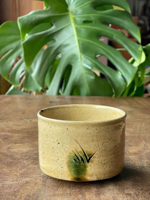 绿斑刻花黄濑户茶碗，顺丰包邮 商品图3