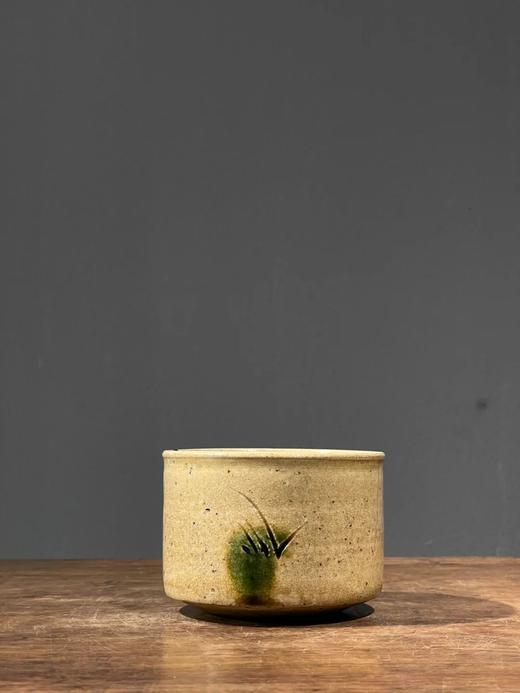 绿斑刻花黄濑户茶碗，顺丰包邮 商品图12