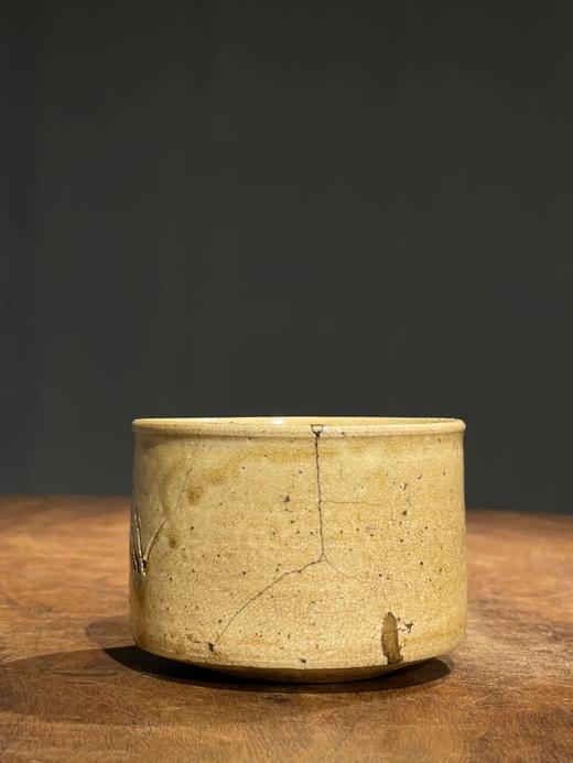 绿斑刻花黄濑户茶碗，顺丰包邮 商品图11