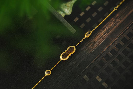 18K金沉香福禄手链 特价 商品图1