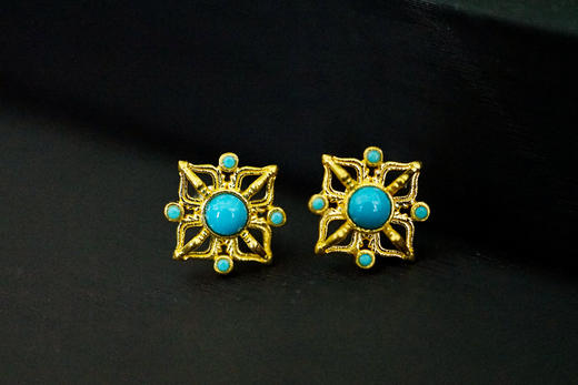 18K+24K金 金刚杵耳饰 特价 商品图0