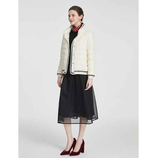 司歌短款羽绒服鸭绒刺绣保暖显瘦外套女Y88G6110 商品图4