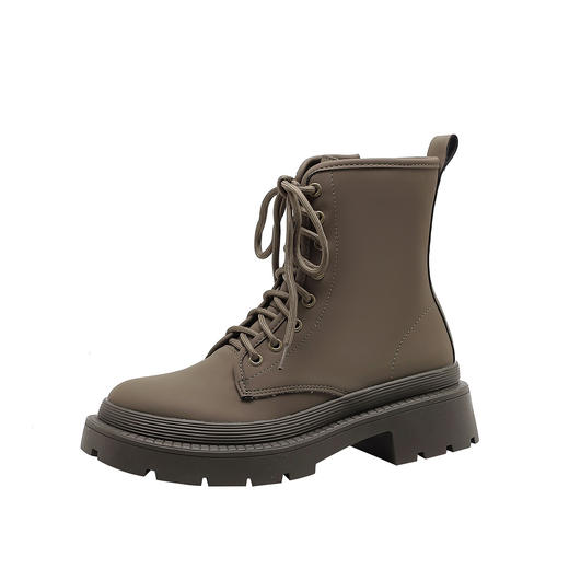 【女鞋专场】2023年秋季新款厚底英伦马丁靴系带薄款粗跟显瘦小个子暗黑系短靴 商品图7