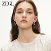 ZEGL法式几何耳圈女2023新款爆款小众金属耳环气质秋冬银针耳饰品 商品缩略图3