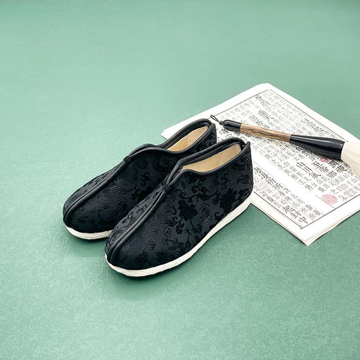 内联升童鞋手工单鞋千层底织锦安棉羊毛毡棉鞋5291C 商品图10