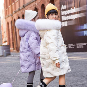 【母婴用品】-儿童羽绒服中长款洋气加厚冬季童装