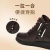 信诺真皮软底妈妈棉鞋2023冬季新款女靴子加绒短靴中老年奶奶皮鞋23M681-2D 商品缩略图3