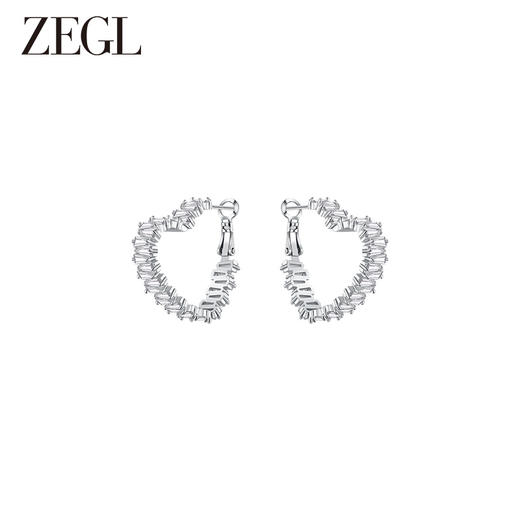 ZEGL法式爱心耳圈女2023新款爆款秋冬高级感耳环耳钉耳扣银针耳饰 商品图0
