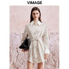 VIMAGE纬漫纪春季新款通勤气质条纹衬衫连衣裙V2107735 商品缩略图2