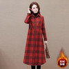 秋冬季新款，加绒外套格子大衣中长款单排扣厚款保暖女士外套QYM-LRX-XYM926-Y 商品缩略图1