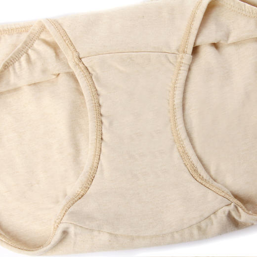 航.素道有机彩棉 棉质女士三角内裤  中腰棕色SBFE001 商品图4