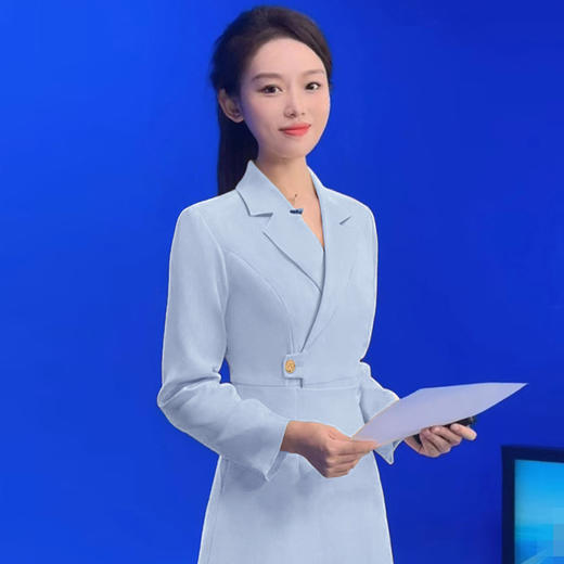 IWY/蓝色播音艺考主持人正装西装裙Q1005-L 商品图2