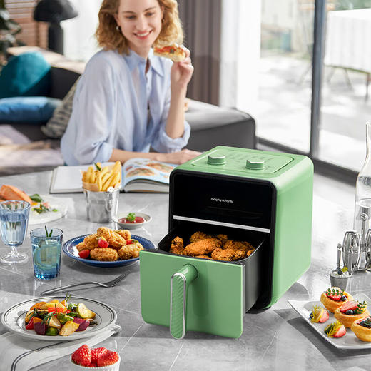 摩飞可视空气炸锅3.5L（蓝色） 商品图7